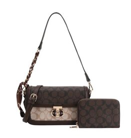 Trendy two tone contrast purse/wallet