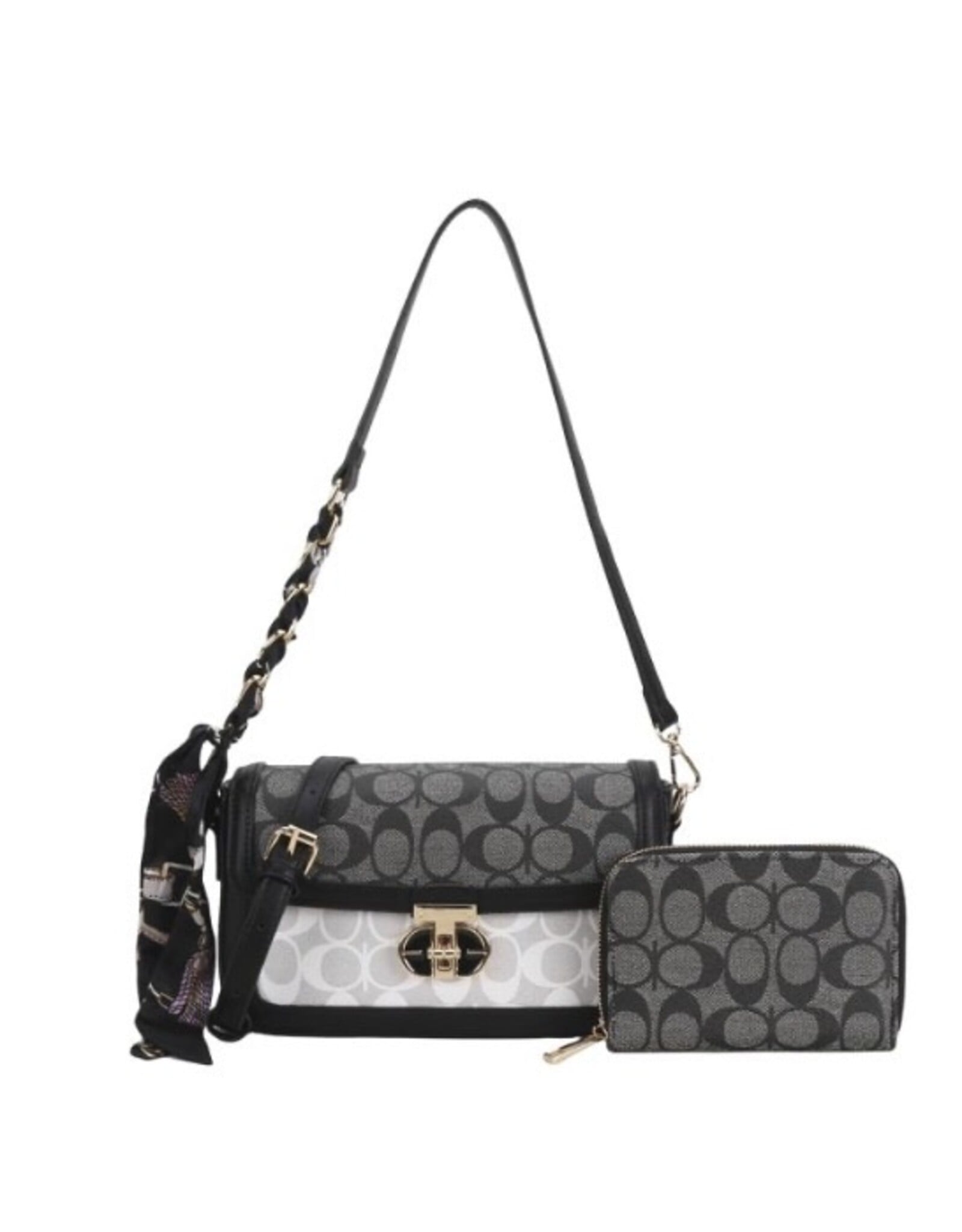 Trendy two tone contrast purse/wallet