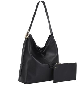 2 in 1 Textured Shoulder Hobo Set