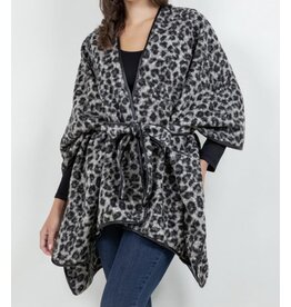 Leopard Shawl W/ Tie