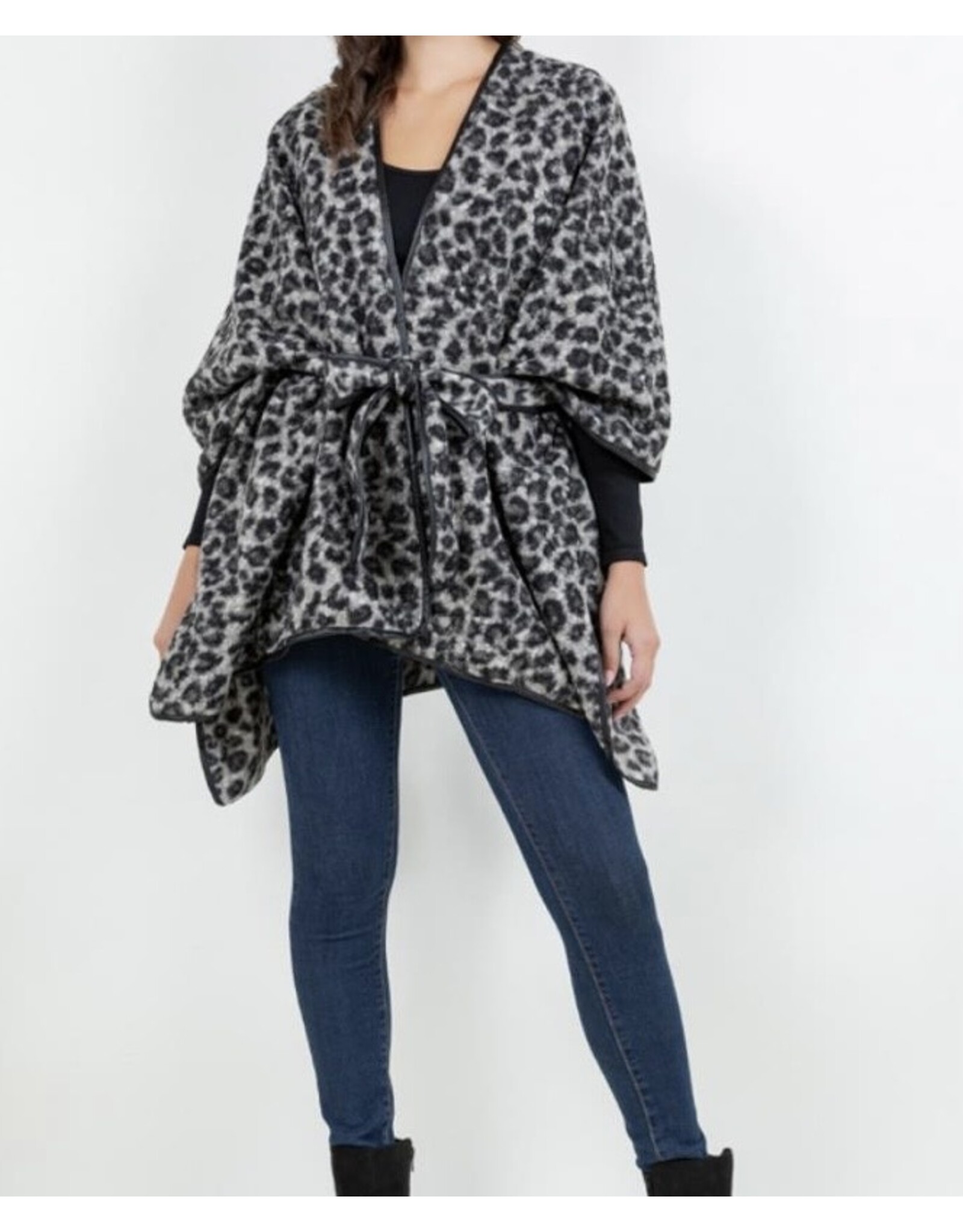 Leopard Shawl W/ Tie