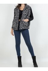 Leopard Vest with Hood
