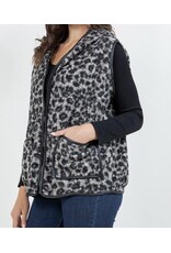 Leopard Vest with Hood