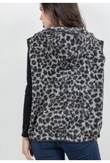 Leopard Vest with Hood