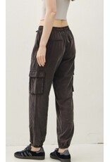 mustard seed Mustard Seed Cargo Tencel Pants - Charcoal