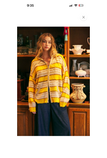 mustard seed Mustard Seed BrushStripe Zip Hood Sweater
