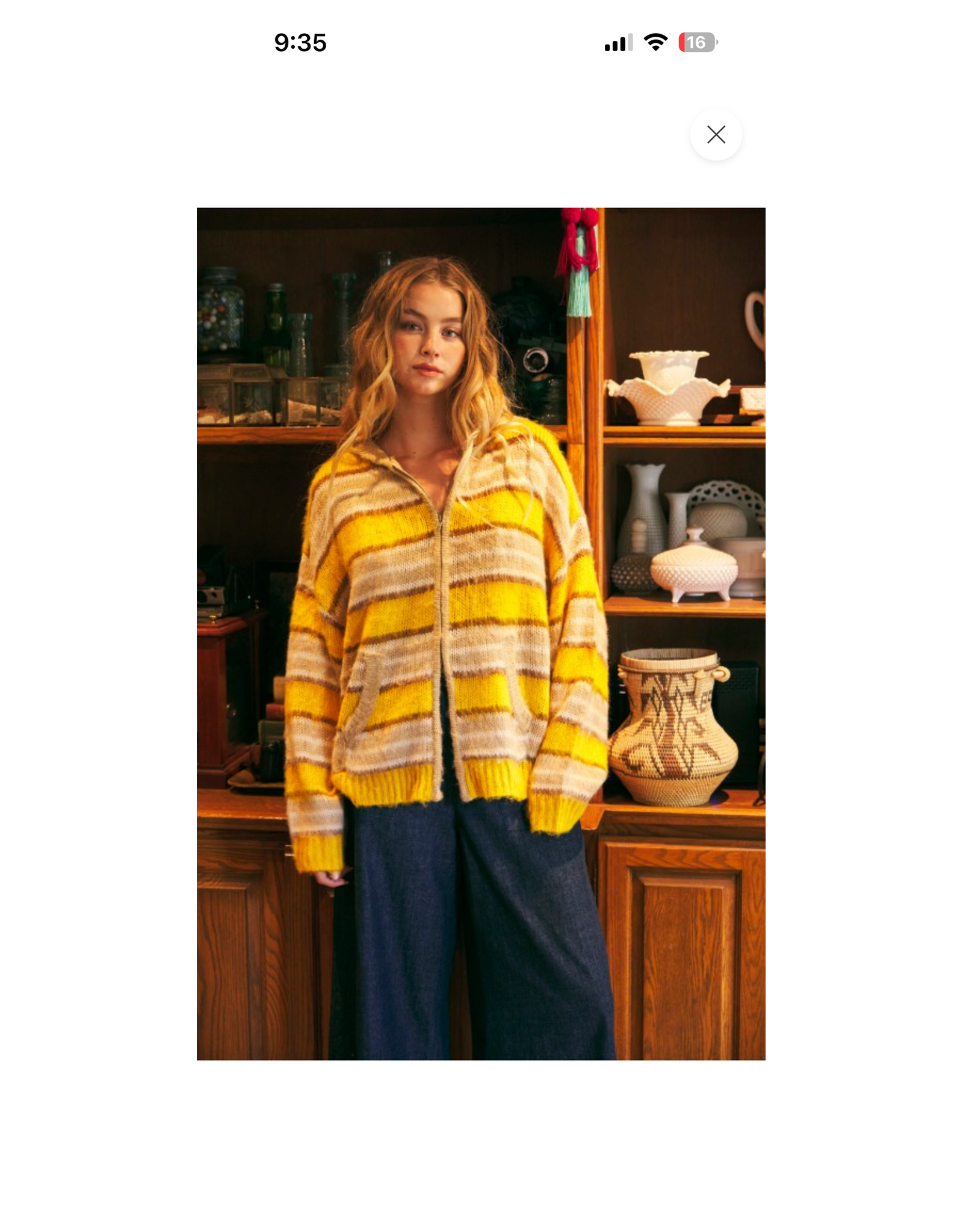 mustard seed Mustard Seed BrushStripe Zip Hood Sweater