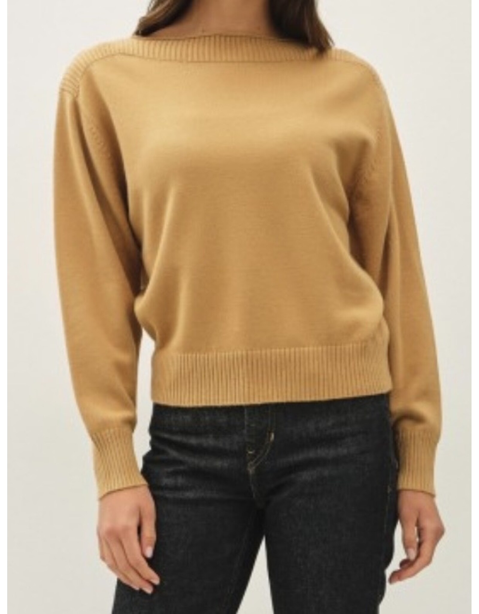 mustard seed Mustard Seed Rib Boatneck Sweater