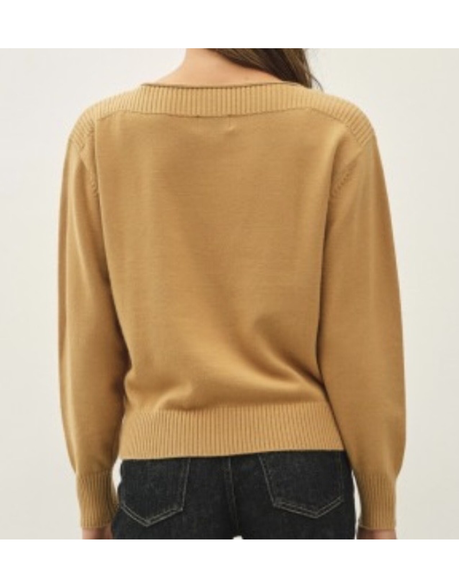 mustard seed Mustard Seed Rib Boatneck Sweater