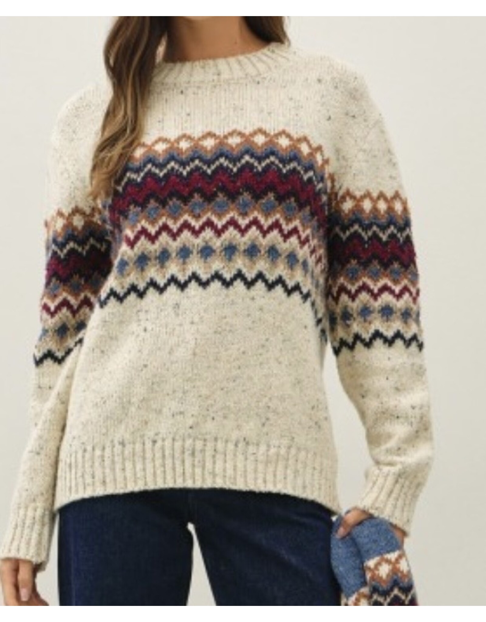 be cool Como Fair Isle Mid Block Sweater
