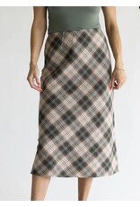 be cool Plaid Midi Skirt in Hunter