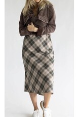 be cool Plaid Midi Skirt in Hunter