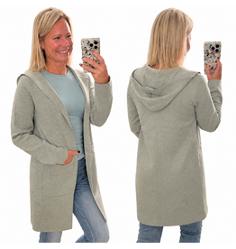 Grey hoody cardigan w/ pockets