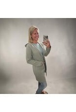 Grey hoody cardigan w/ pockets