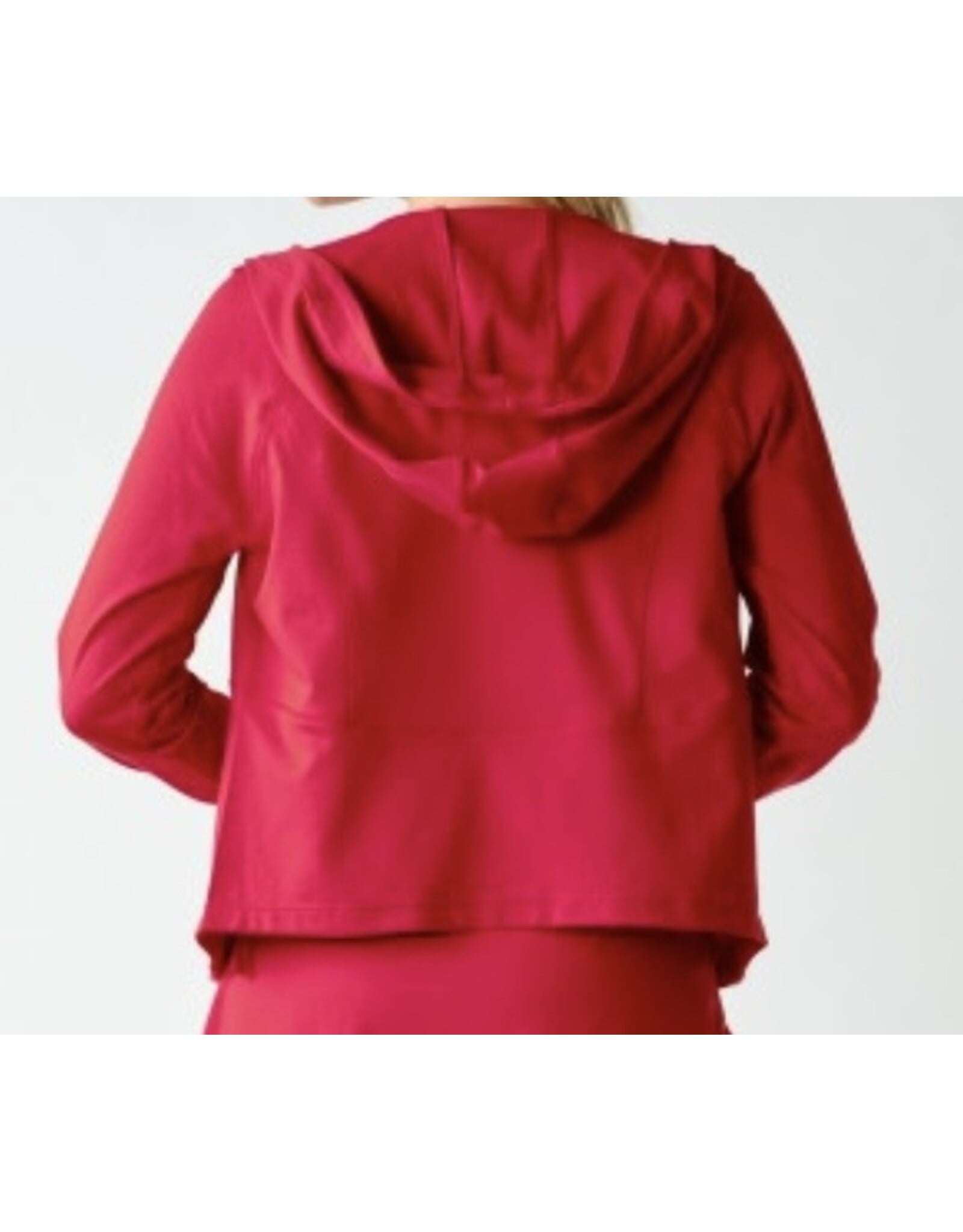 mono b Venice Zip up Hooded Jacket Smitten Red