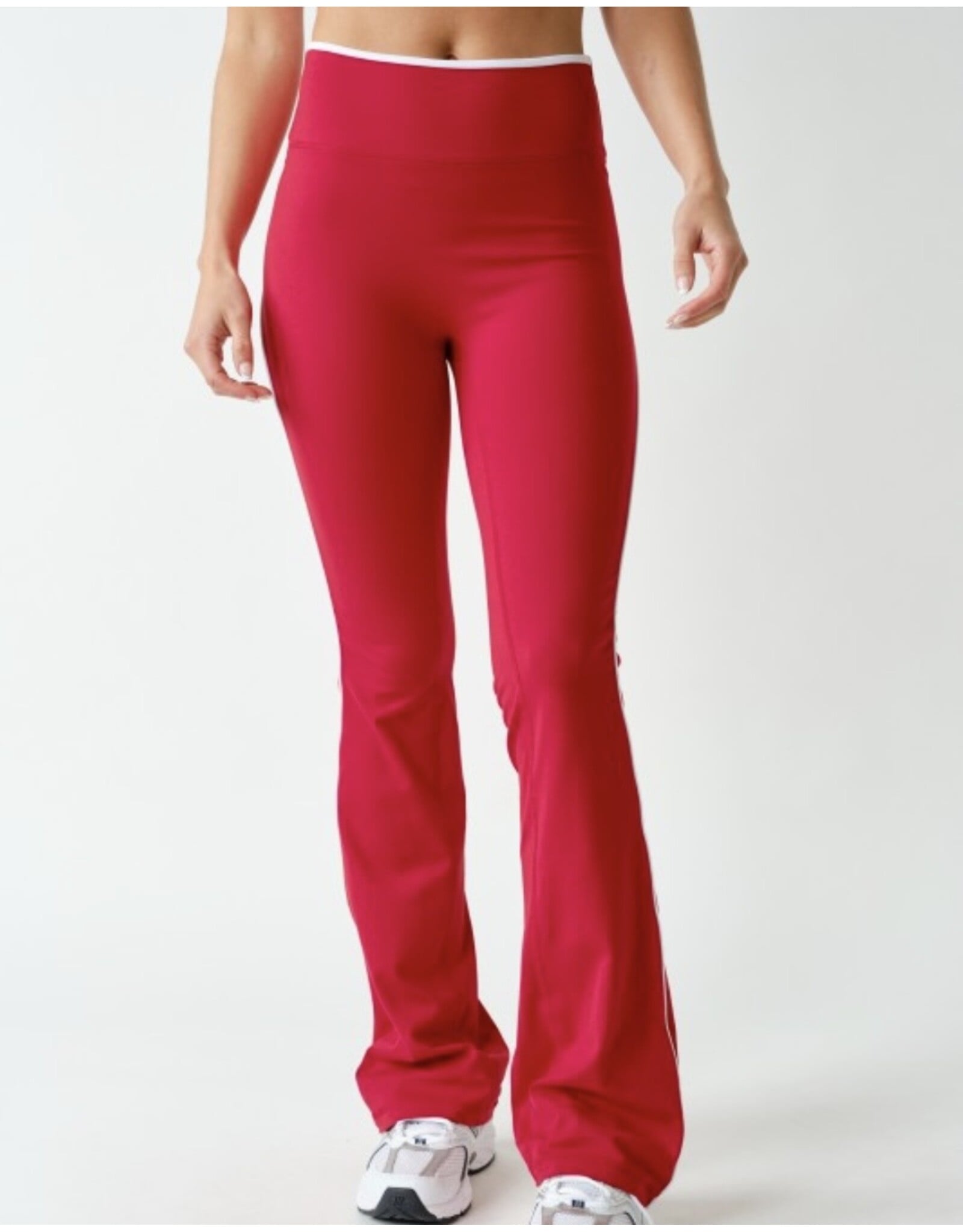 mono b Venice contrast piping flare pants