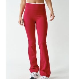 mono b Venice contrast piping flare pants