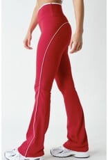 mono b Venice contrast piping flare pants