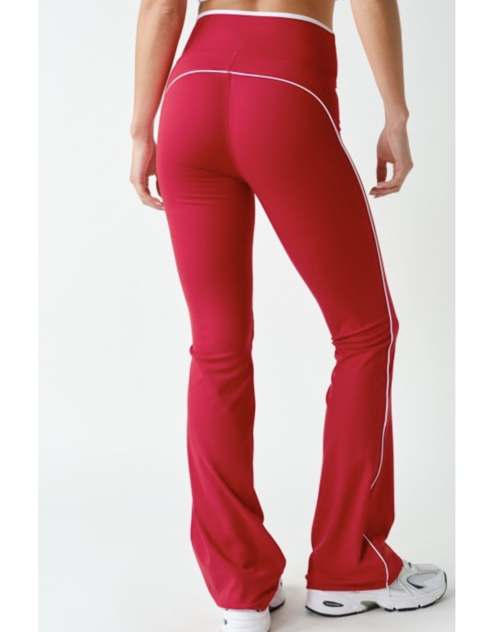 mono b Venice contrast piping flare pants