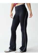 mono b Venice contrast piping flare pants