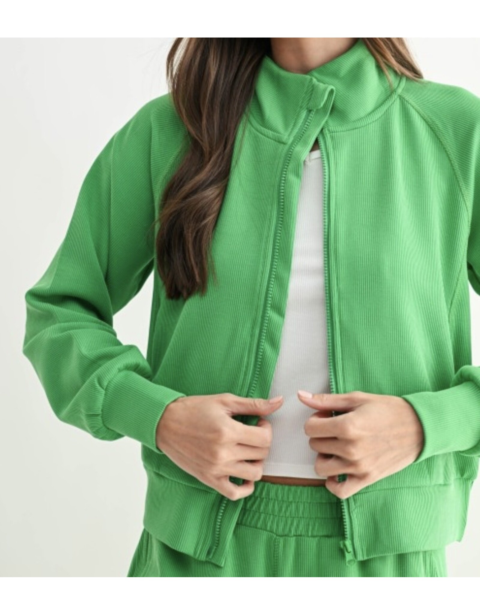 mono b Luxe Sand Wash Rib Zip