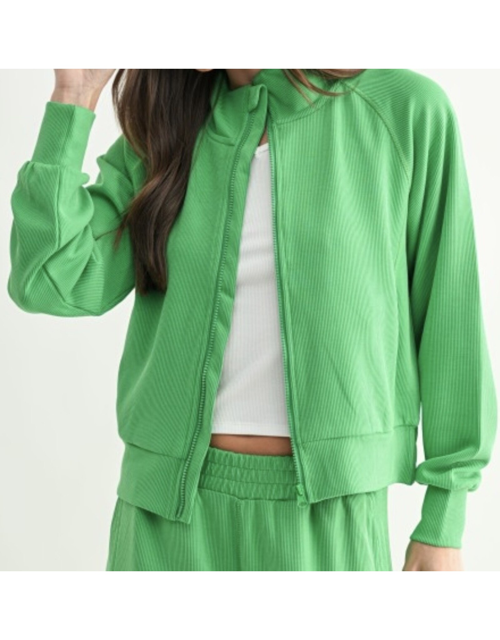 mono b Luxe Sand Wash Rib Zip