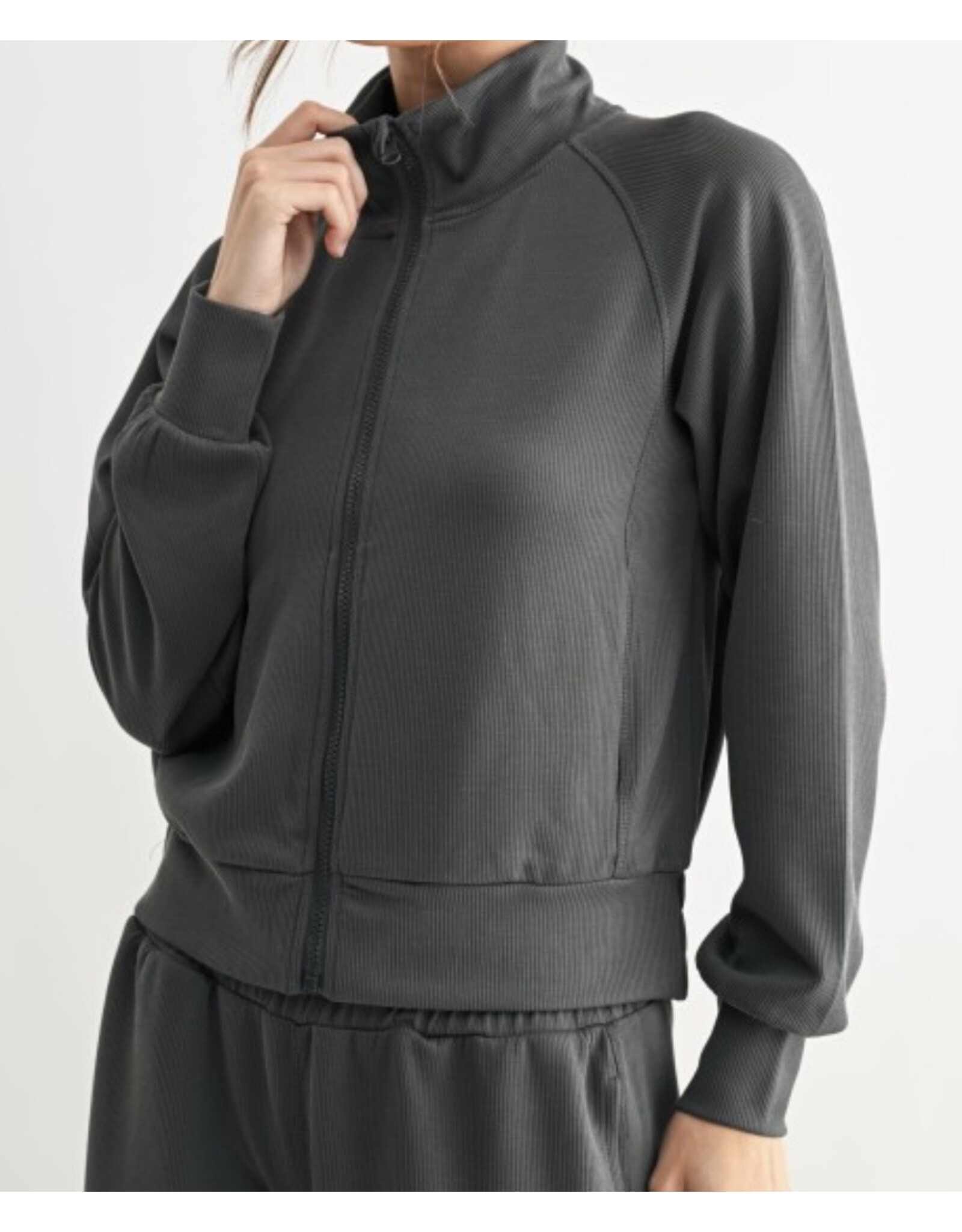 mono b Luxe Sand Wash Rib Zip