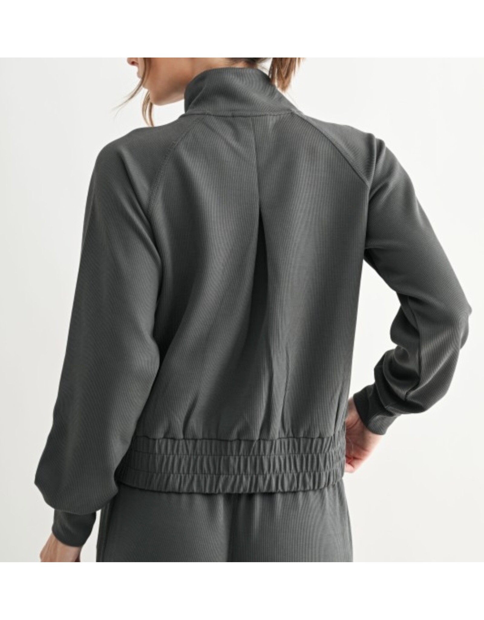 mono b Luxe Sand Wash Rib Zip