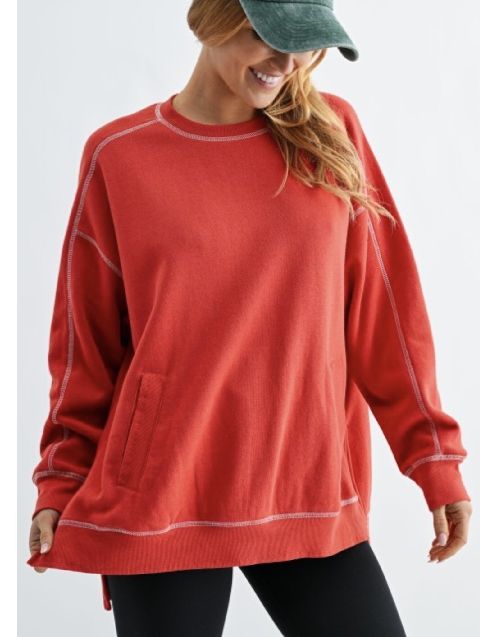 mono b Stitchline Boxy Sweatshirt