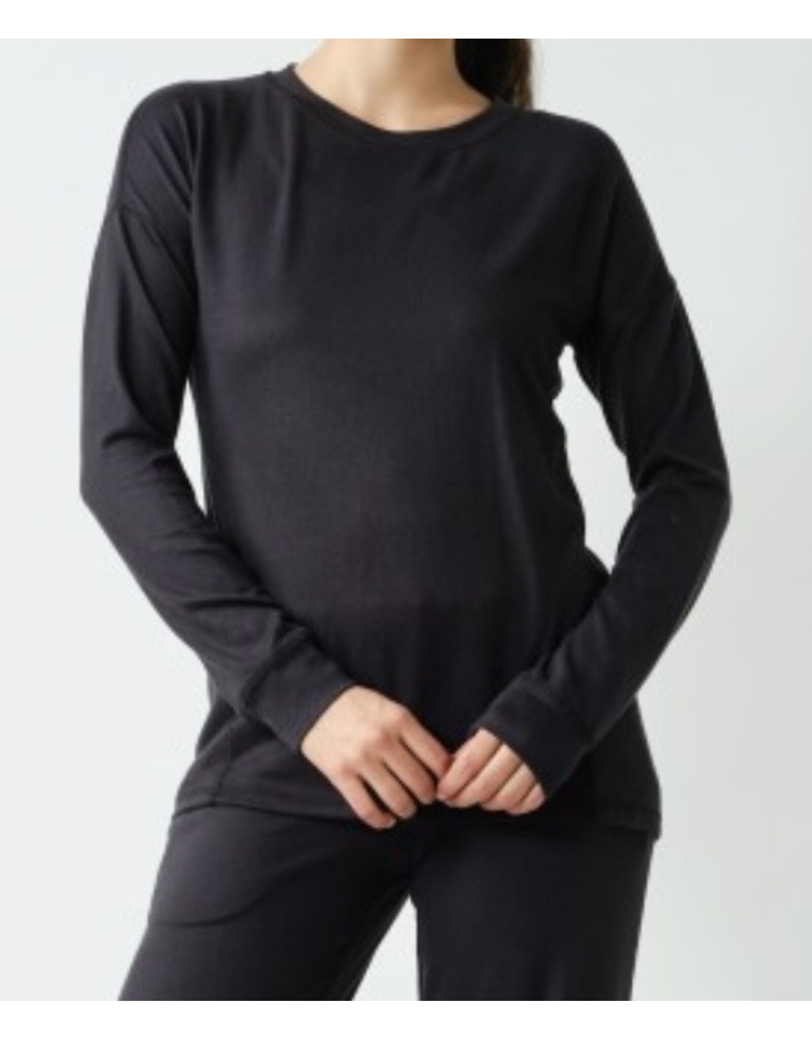 mono b Brushed hacci crew long sleeve