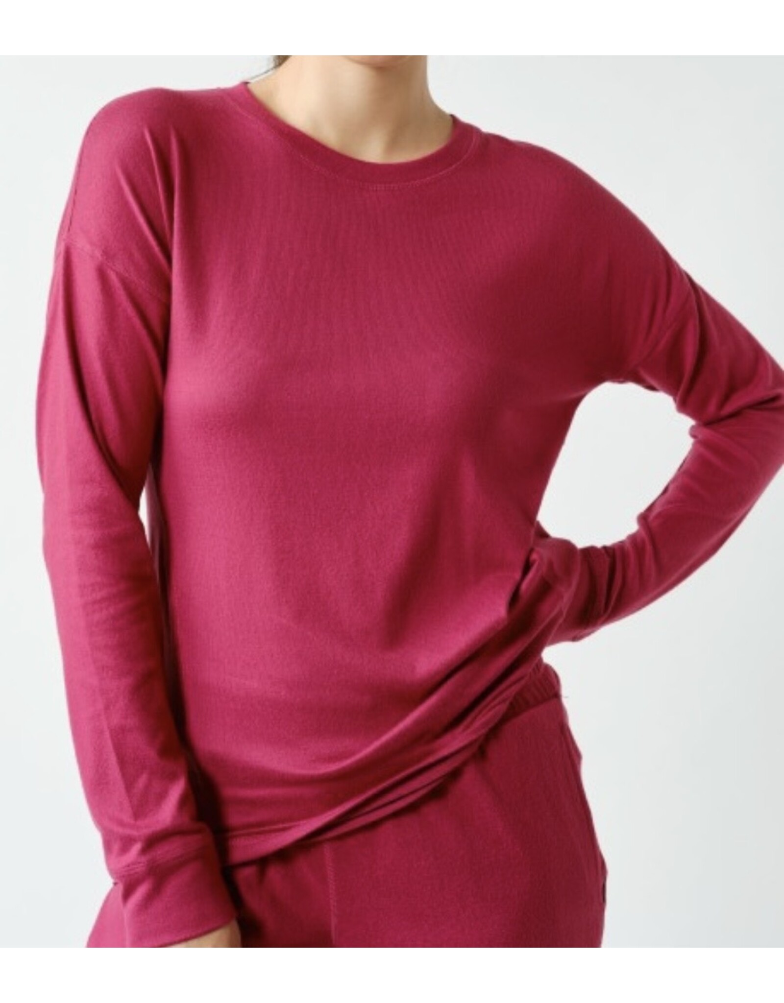 mono b Brushed hacci crew long sleeve