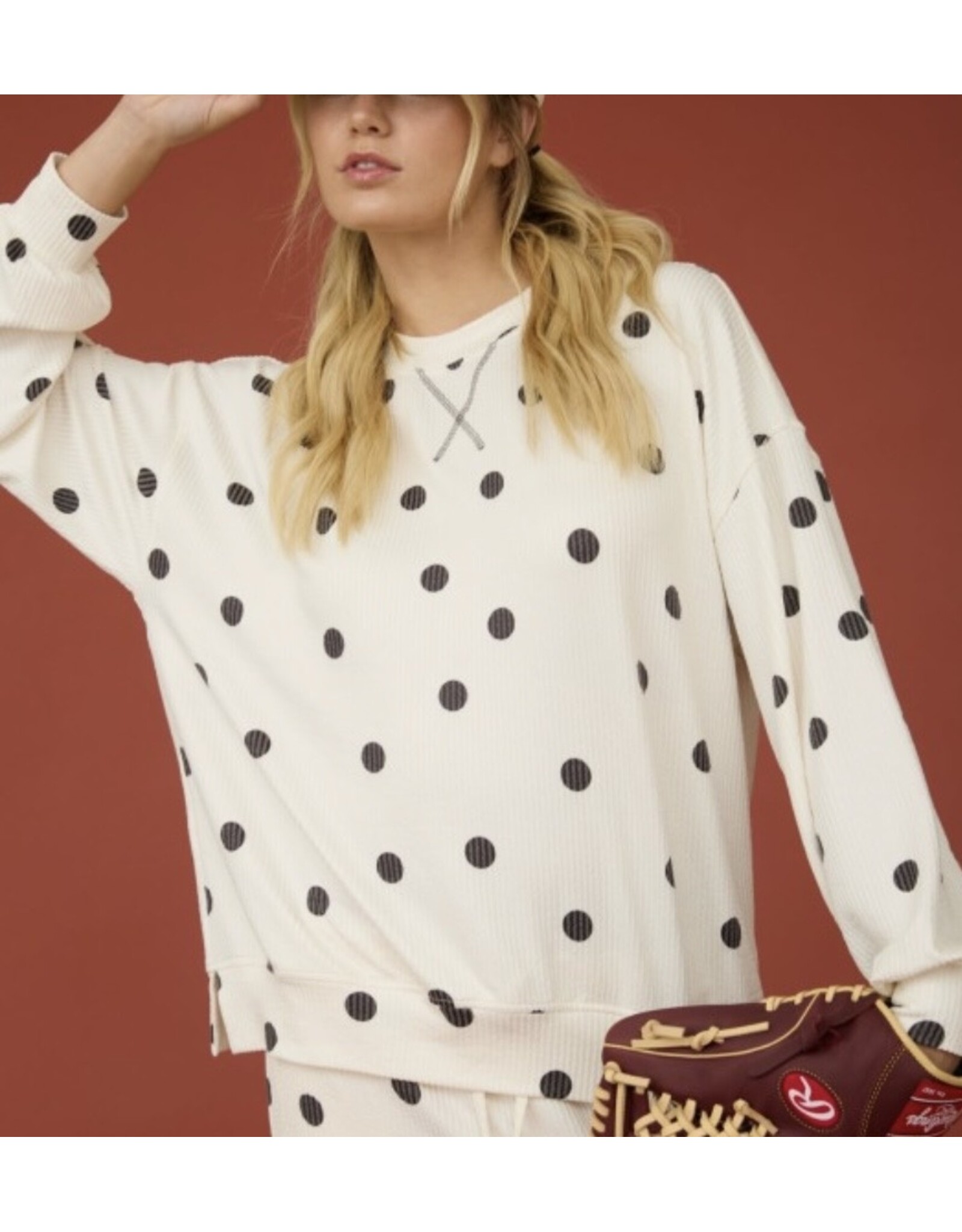 Blu pepper Polka Dot (Ivory/Bk)