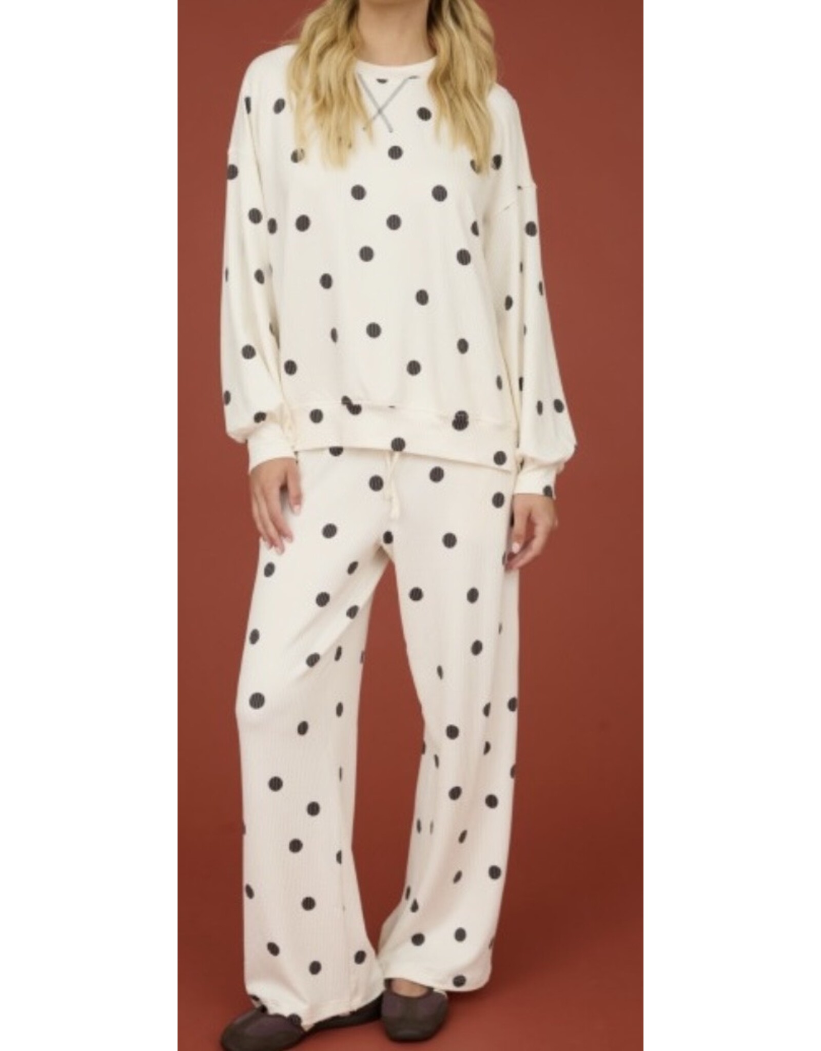 Blu pepper Polka Dot (Ivory/Bk)