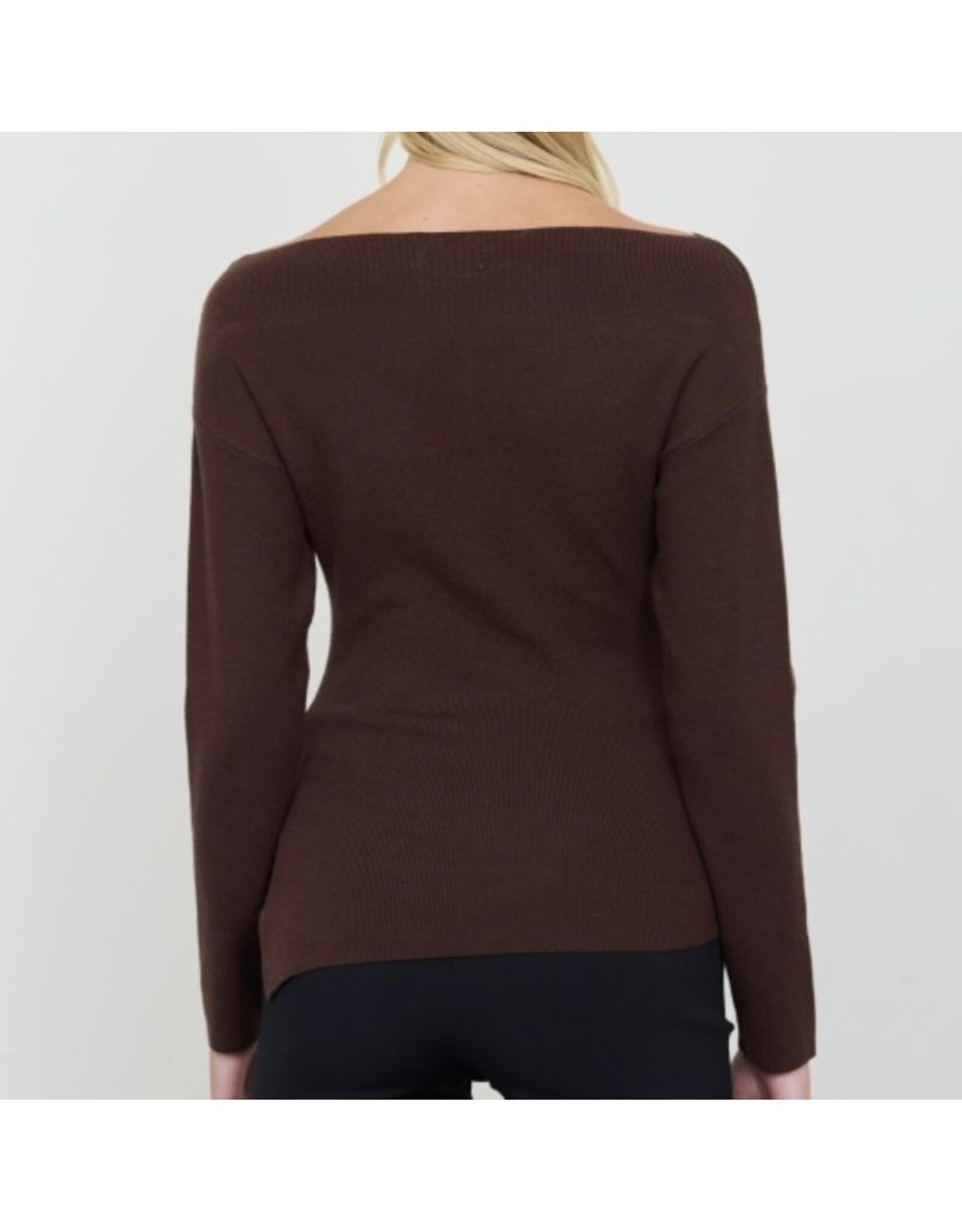 Blu pepper Boat Neck Dolman Knit Sweater