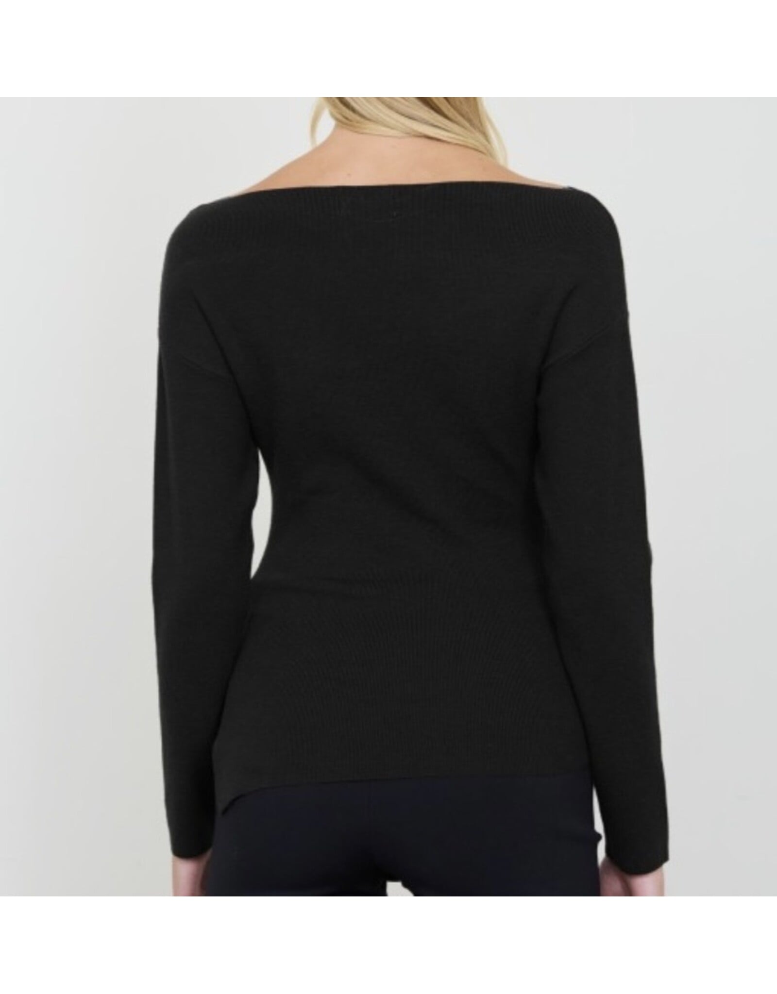 Blu pepper Boat Neck Dolman Knit Sweater