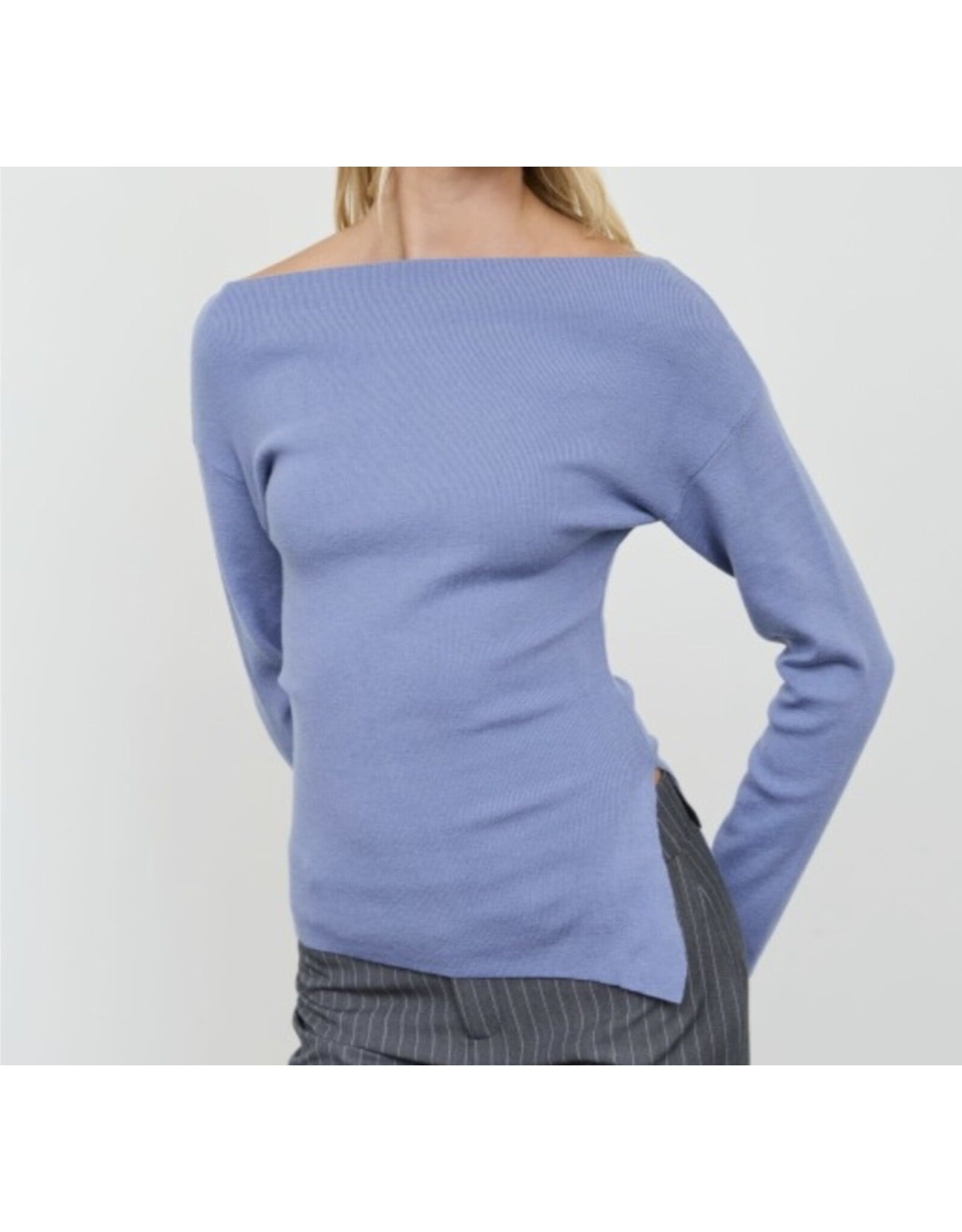 Blu pepper Boat Neck Dolman Knit Sweater