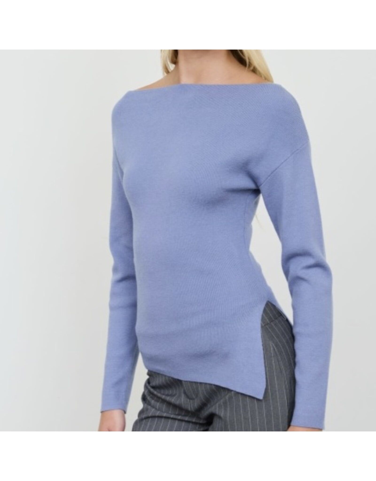 Blu pepper Boat Neck Dolman Knit Sweater