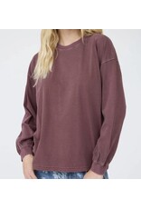 Blu pepper Washed Crew Neck L/S Knit