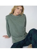 Blu pepper Washed Crew Neck L/S Knit