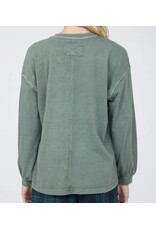 Blu pepper Washed Crew Neck L/S Knit