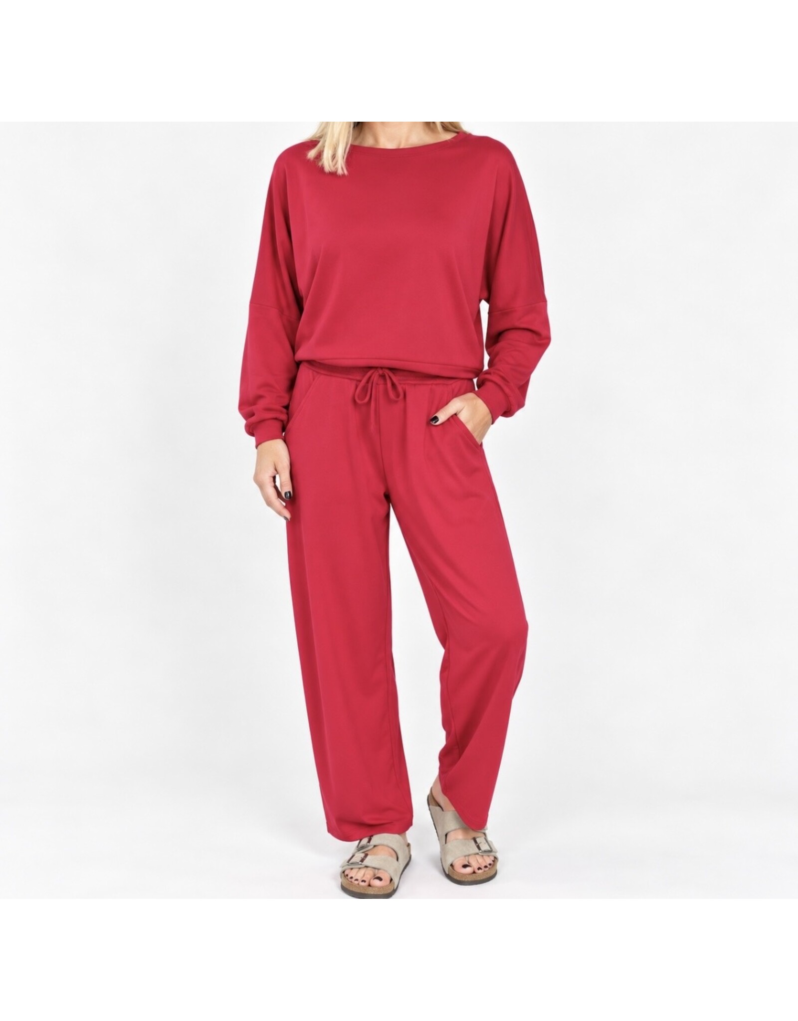Cherry barrel pants w/ side panel