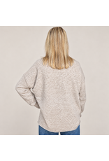 V neck side slit sweater