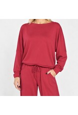 Terry boatneck dolman l/s top