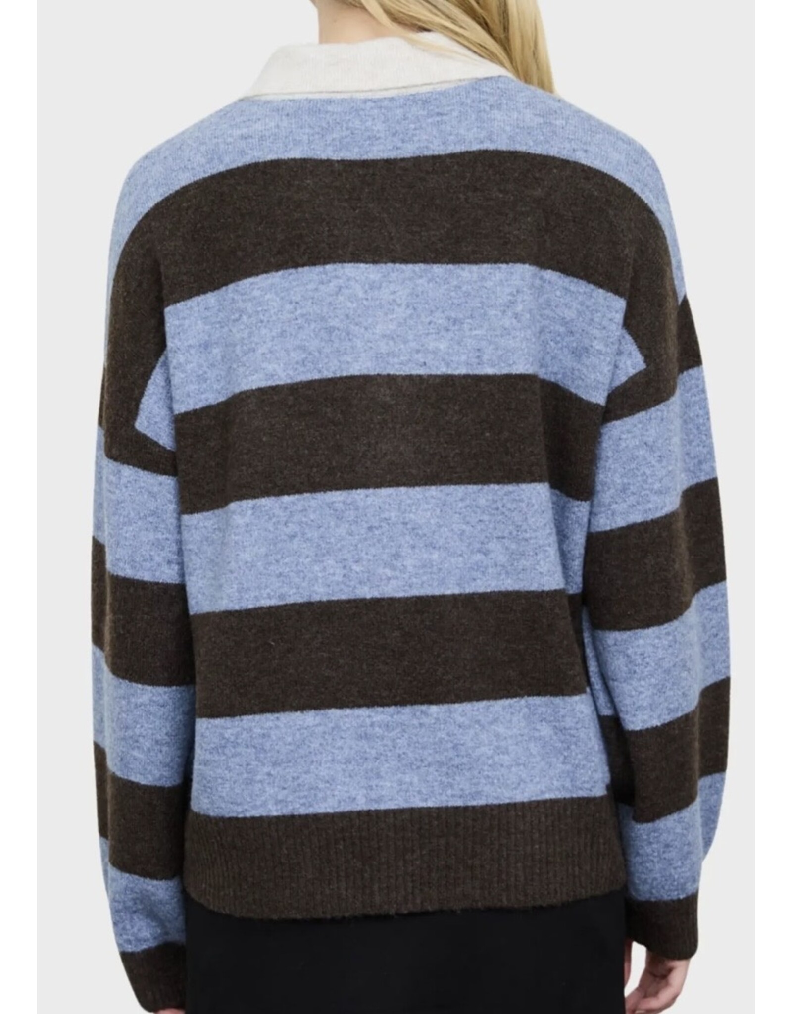 Blu pepper Polo heathered stripe sweater
