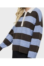 Blu pepper Polo heathered stripe sweater