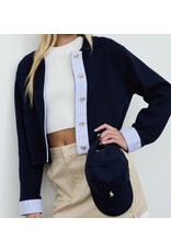Blu pepper Contrast trim knit cardigan