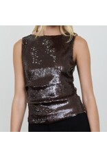 Blu pepper Sequin boat neck sleeveless tank