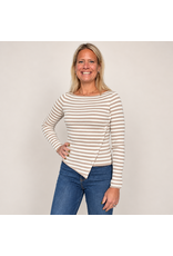 Blu pepper Diagonal stripe snap sweater