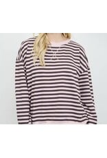 Blu pepper Dusty Pink Stripe Sweatshirt