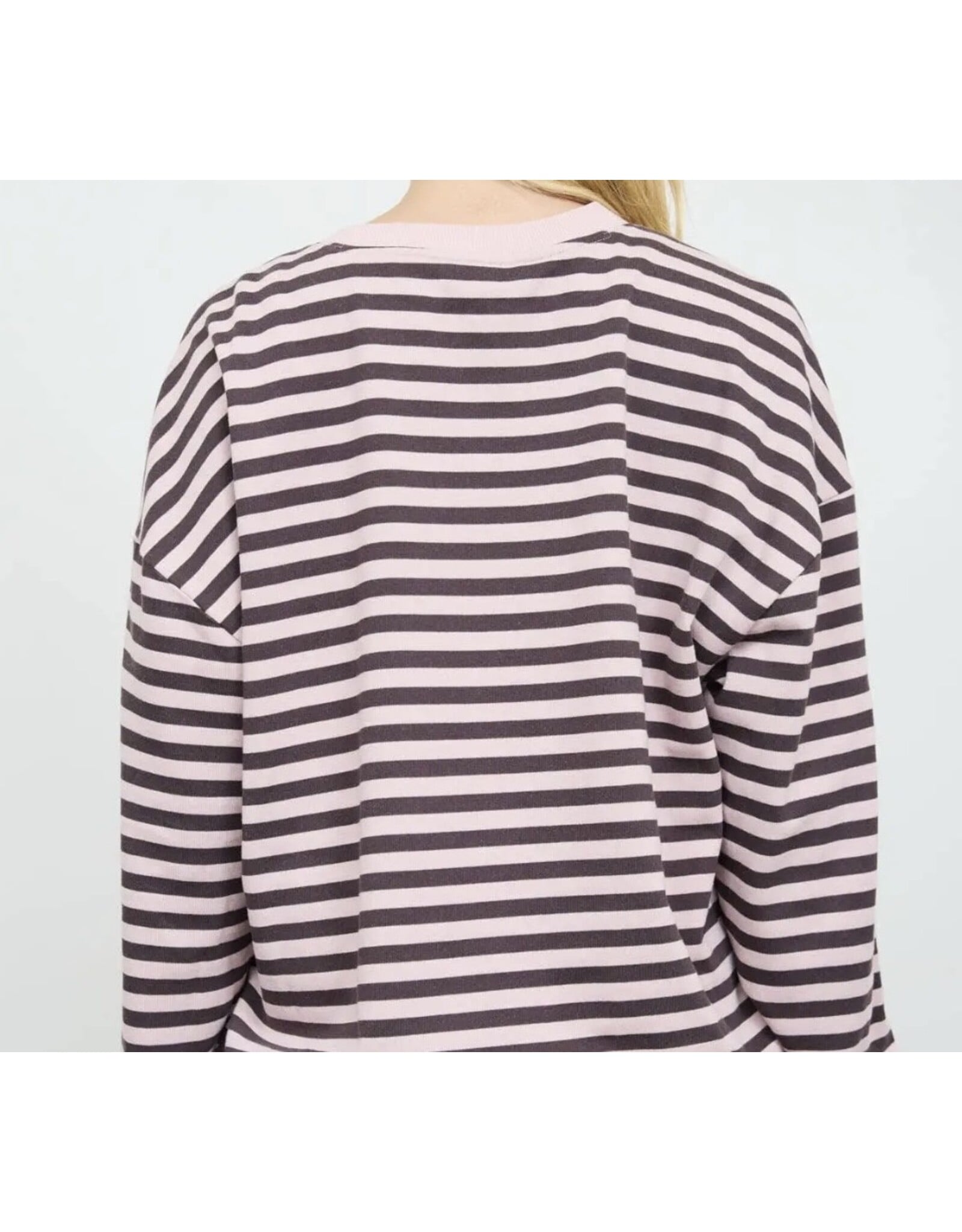 Blu pepper Dusty Pink Stripe Sweatshirt
